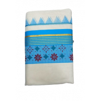 Set Mundu - Designed border -Blue